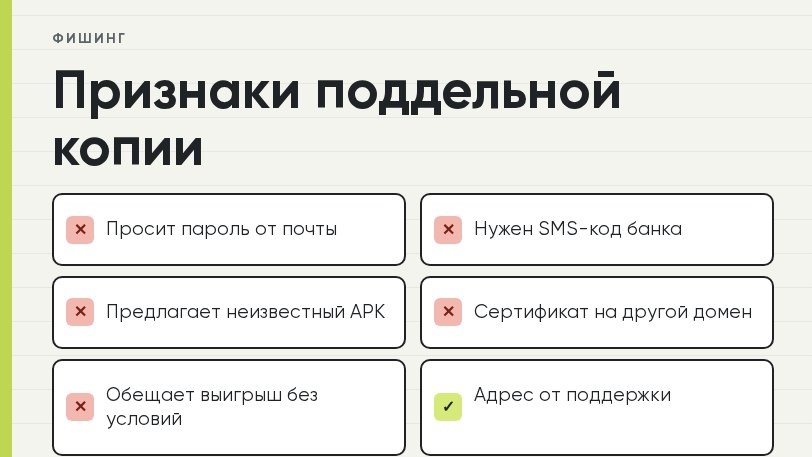 Пять признаков фишинговой копии Фреш казино